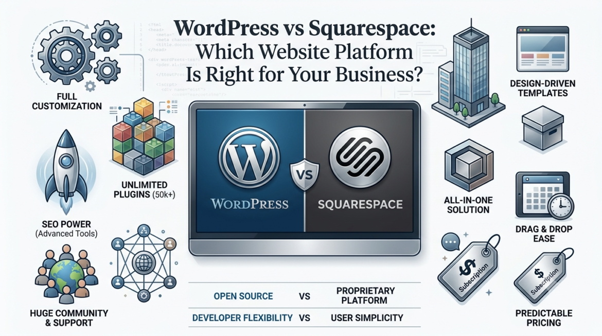 WordPress vs Squarespace website platform comparison
